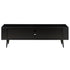 Black oak KINO TV cabinet by My Store, 117x40x50 cm, featuring sleek storage compartments and modern design.