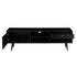 Black oak KINO TV cabinet by My Store, 117x40x50 cm, showcasing sleek modern design with storage compartments.
