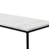 Bianco Carrara white marble console table with glossy finish, 120 x 40 cm, elegant modern design