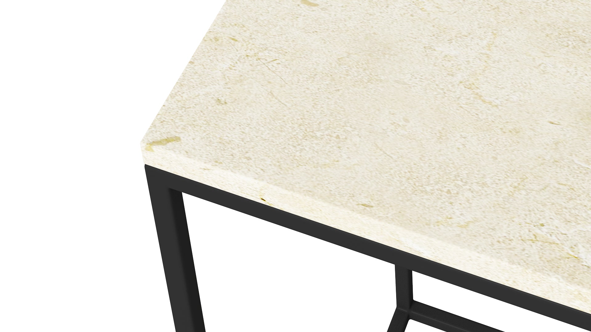 Crema Marfil beige marble console table with glossy finish, 120x40 cm, sleek and modern design.