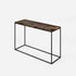 Dark Emperador Brown marble console table with glossy finish, stylish and elegant for modern living spaces.