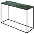 Glossy India Green marble console table with sleek design, perfect for modern entryways and living spaces.