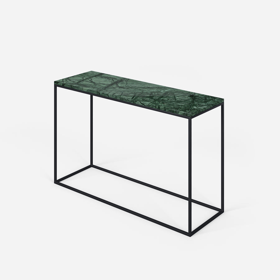 Glossy India Green marble console table with sleek design, ideal for modern living spaces, by My Store.
