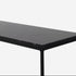 Glossy Nero Marquina marble console table with sleek black surface and modern design, perfect for stylish home entryways.