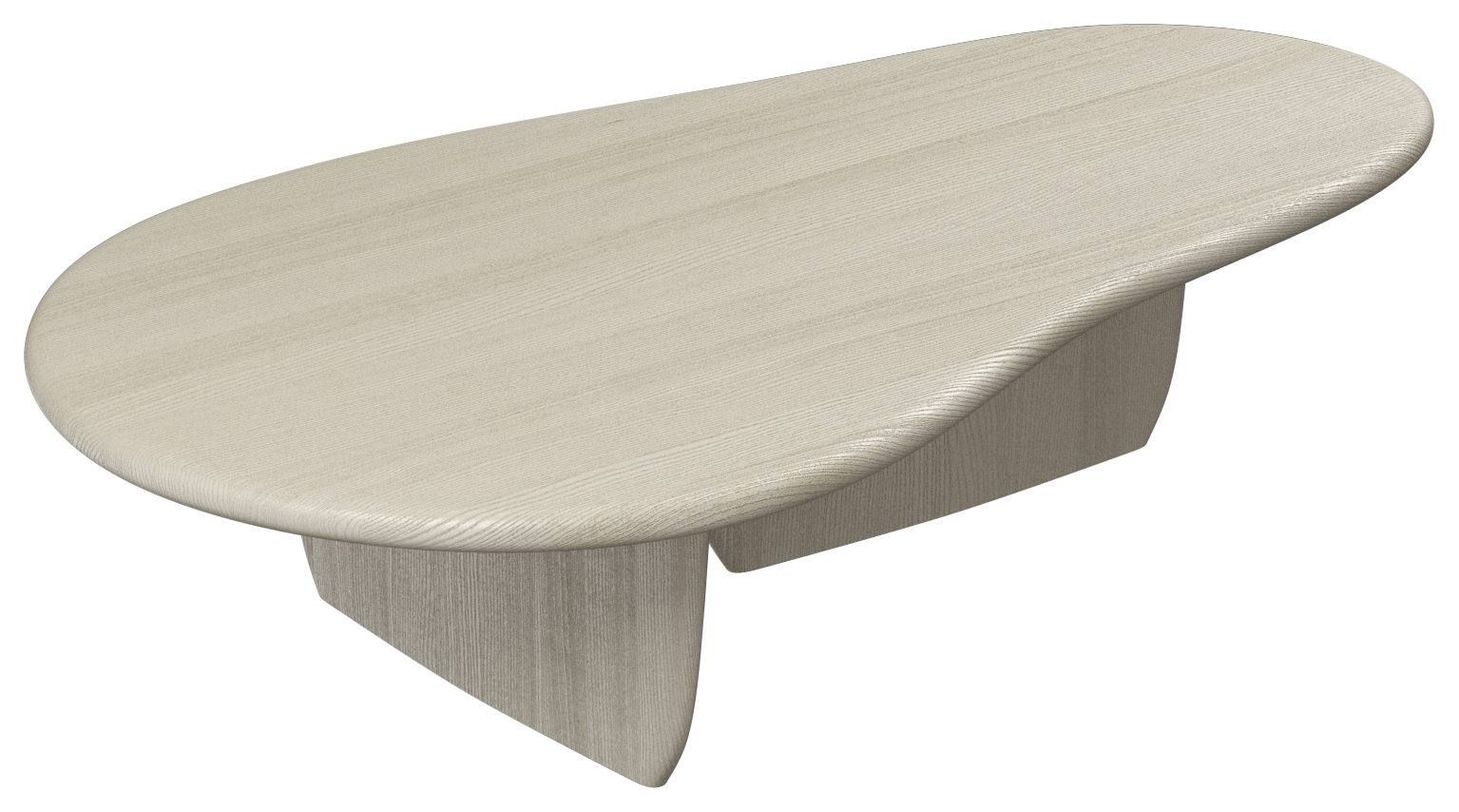 Ash white FORM coffee table by My Store with a sleek, modern design and rectangular shape, visible wood grain finish.