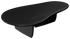 Charcoal FORM coffee table by My Store, rectangular with sleek modern design and wooden legs, shown in a living room setting.