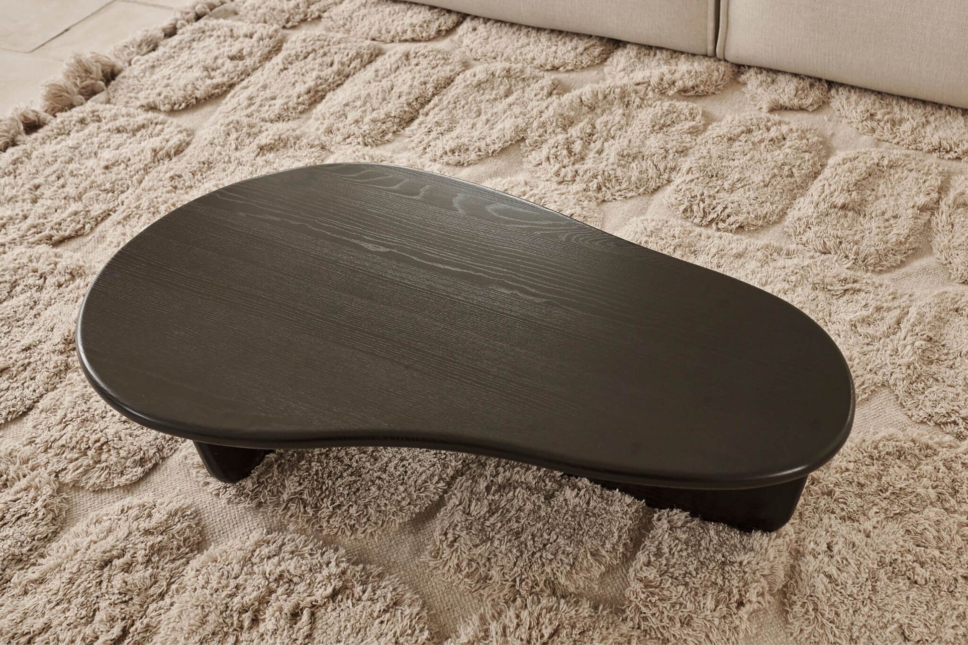 Charcoal-colored FORM coffee table by My Store with a sleek, modern design and rectangular shape.