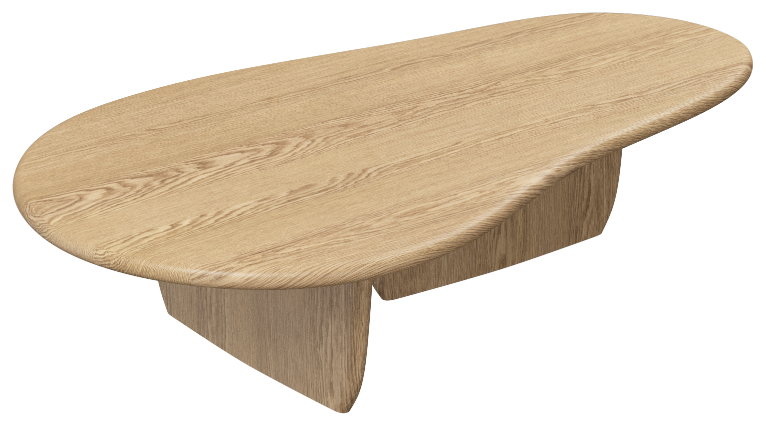 Natural wood FORM coffee table by My Store with a rectangular shape and sleek design, measuring 120x66 cm.