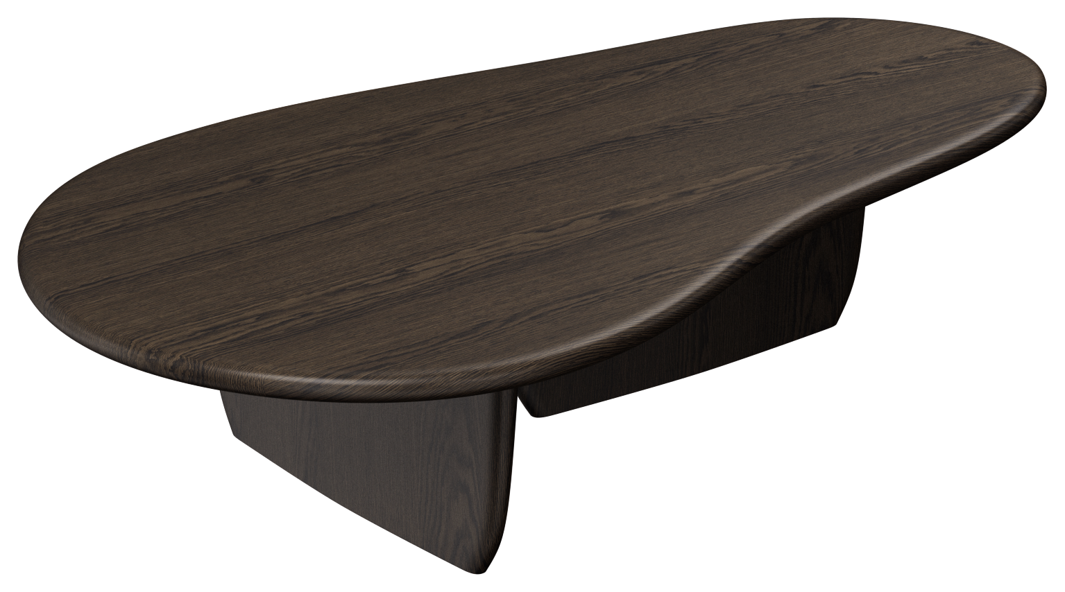 Smoked FORM coffee table by My Store with rectangular glass top and sleek black metal frame.