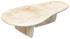 Form coffee table with a sleek travertine top and modern design, 120x66 cm, by My Store.