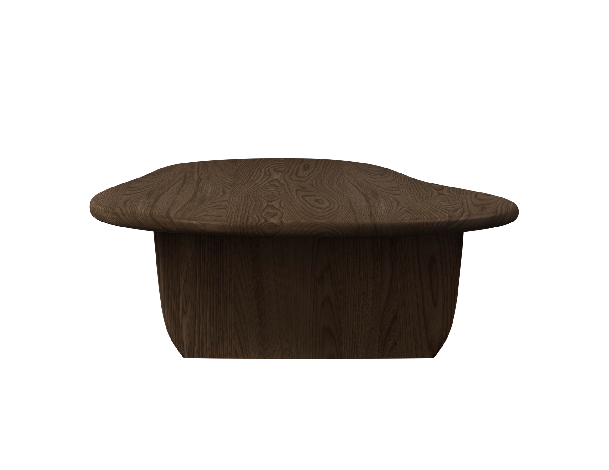 Walnut FORM coffee table with sleek rectangular design, natural wood finish, and modern style.