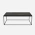 Glossy rectangular Nero Marquina black marble coffee table with sleek design, 120x70 cm, by My Store.