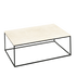Rectangular marble coffee table with travertine surface and wooden legs, modern design, from My Store.