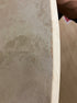 KIYO round dining table in travertine with slight side damage and small stains, outlet model, 130 cm diameter, by My Store.