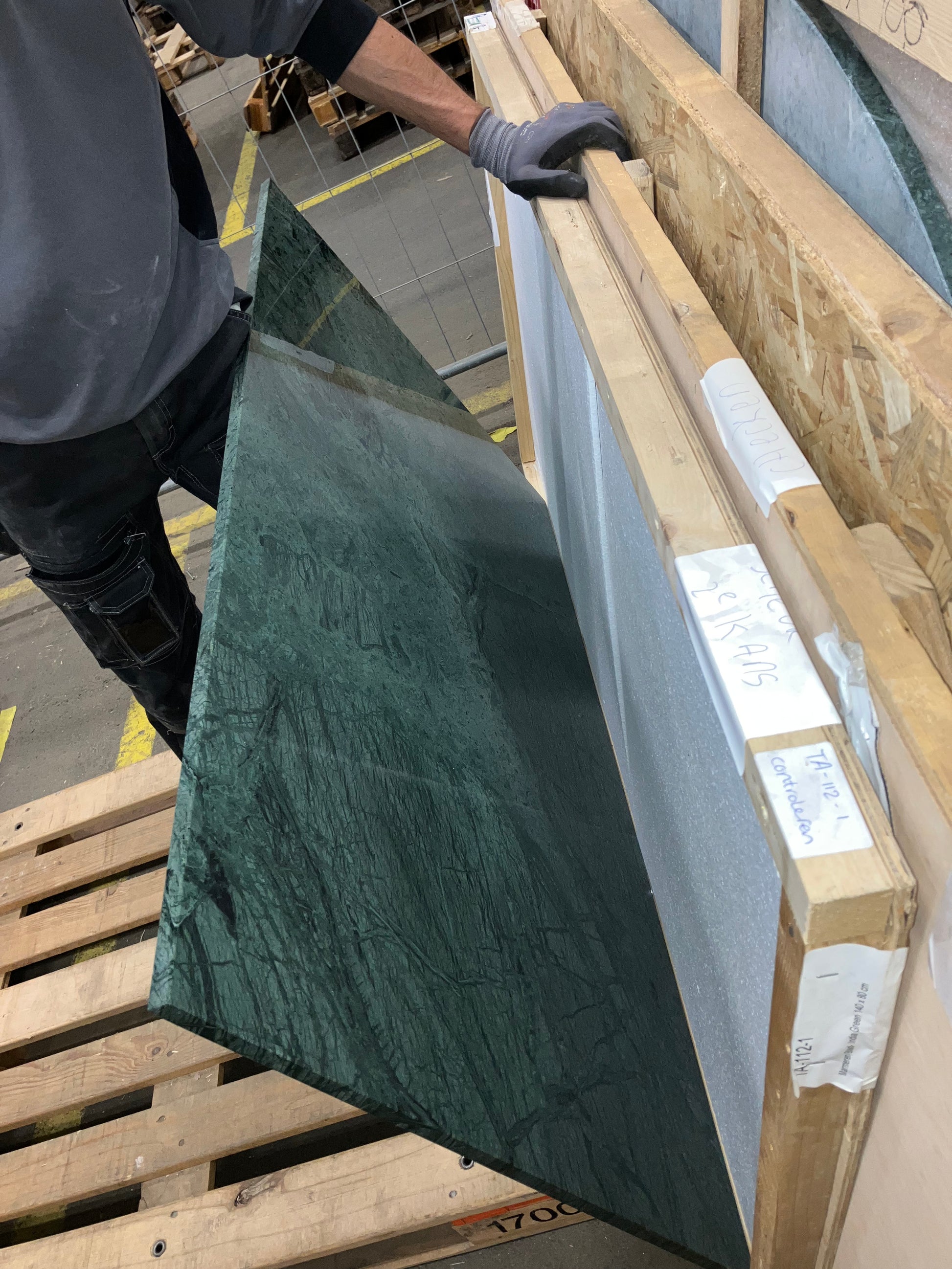 Rectangular India Green marble dining table with glossy finish and U-frame design, measuring 140x80 cm, from My Store.