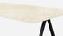 Rectangular Crema Marfil beige marble dining table with V-frame design, glossy finish, manufactured by My Store.