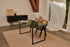 Glossy rectangular marble dining table with India Green marble top and four legs, ideal for modern dining spaces.