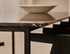 Rectangular Nero Marquina black marble dining table with four legs, glossy finish, ideal for modern dining rooms.