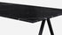 Rectangular Nero Marquina black marble dining table with glossy finish and V-frame base, 140x80 cm, by My Store.