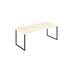 Marble dining table with travertine surface and U-shaped frame, modern design, from My Store.