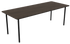 Smoked rectangular oak dining table with four-legged frame, modern design, ideal for dining rooms and contemporary decor.