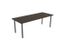 Rectangular smoked oak dining table with a 4-legged frame, showcasing a smooth wooden surface and sturdy design.