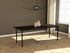 Rectangular smoked oak dining table with four-legged frame, showcasing natural wood grain and sturdy construction.