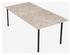 Rectangular Crema Altea marble dining table with four legs, glossy finish, ideal for modern dining rooms.