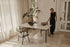 Rectangular marble dining table with four legs in Crema Altea marble, glossy finish, from My Store.