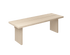 Rectangular Kanji dining table with ash white oak finish, 160 cm length, 80 cm width, 4 cm thickness, modern wooden design