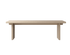 Rectangular KANJI dining table by My Store with Ash White oak finish, measuring 160 cm by 80 cm with a 4 cm thickness.