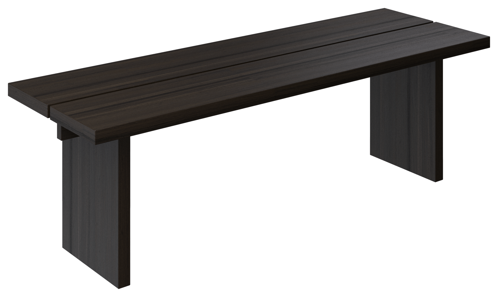 Rectangular dining table by My Store with charcoal oak finish, measuring 160 cm by 80 cm with 4 cm thickness.