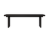 Rectangular KANJI dining table in charcoal oak finish with 160cm length, 80cm width, and 4cm thickness.