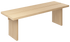 Natural oak KANJI rectangular dining table, 160cm by 80cm by 4cm thick, with a sleek modern design for contemporary dining spaces.