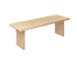 Rectangular dining table by My Store, KANJI model, in natural oak finish, with a 160 cm length, 80 cm width, and 4 cm thickness.