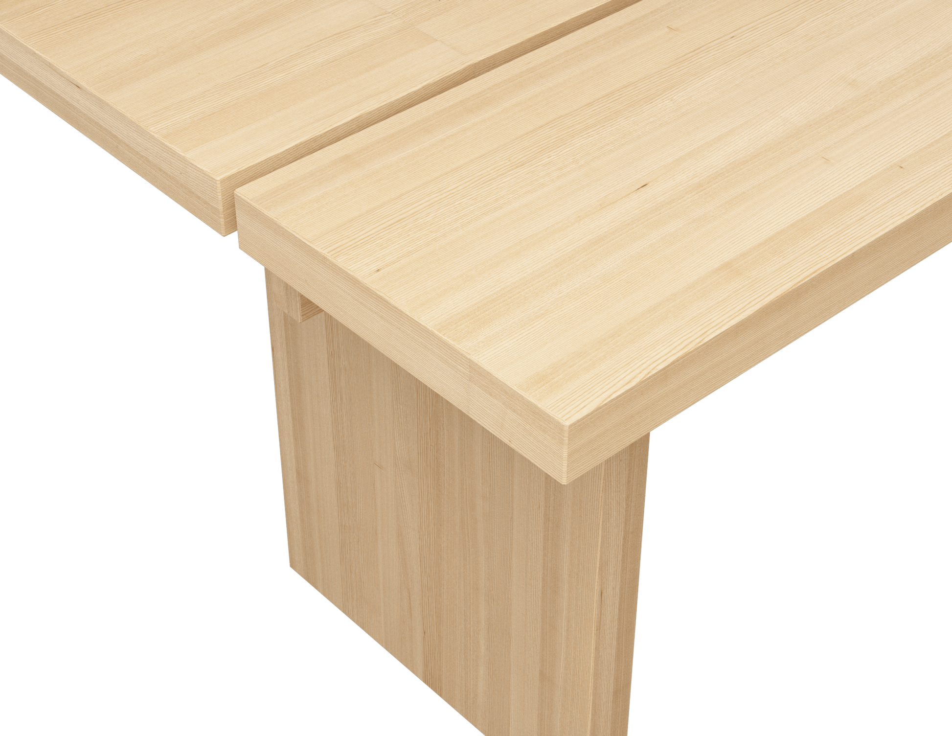 Kanji rectangular dining table in natural oak with a 160cm length and 80cm width, modern design from My Store.