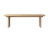 Rectangular dining table in natural oak with 160cm length and 80cm width, featuring a sleek, modern design from the KANJI collection.