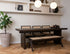 Rectangular Kanji dining table in natural oak wood with 160 cm length and 80 cm width, sturdy and stylish for modern dining rooms.