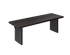 Rectangular KANJI dining table in smoked oak finish with 160cm length, 80cm width, and 4cm thickness.