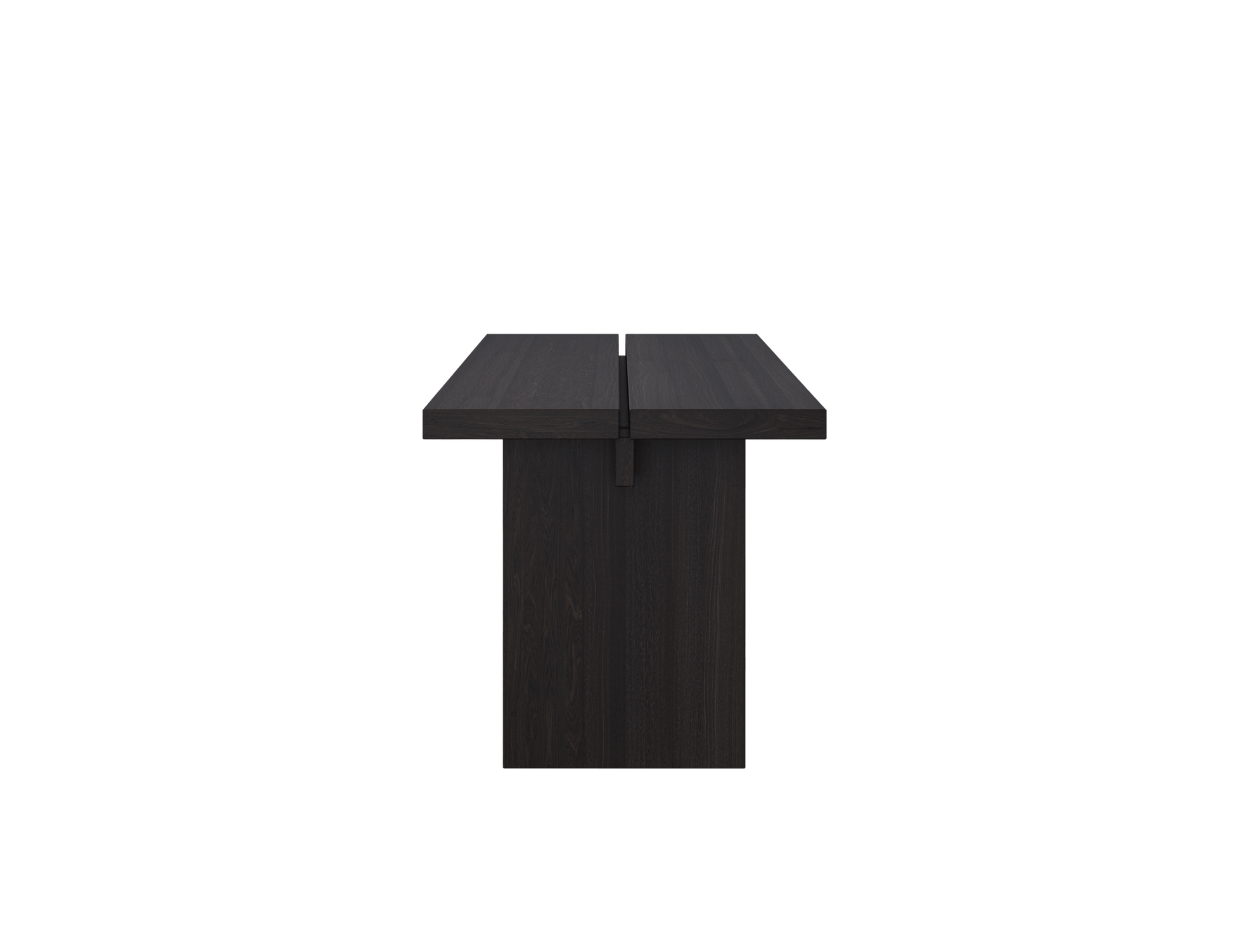 Rectangular dining table by My Store with smoked oak finish, measuring 160 cm long, 80 cm wide, and 4 cm thick.