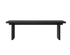 Rectangular KANJI dining table in smoked oak finish, 160 cm long, 80 cm wide, with a 4 cm thick tabletop.