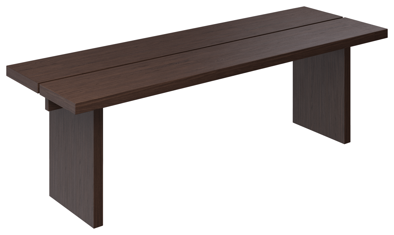 Walnut KANJI rectangular dining table from My Store with a 160cm length and 4cm thickness, showcasing a sleek wood finish.