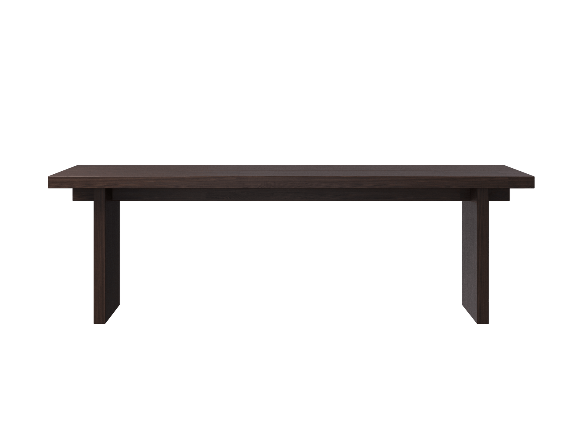 Walnut KANJI rectangular dining table by My Store, 160 cm long with a 4 cm thick tabletop, showcasing smooth wood grain and modern design.