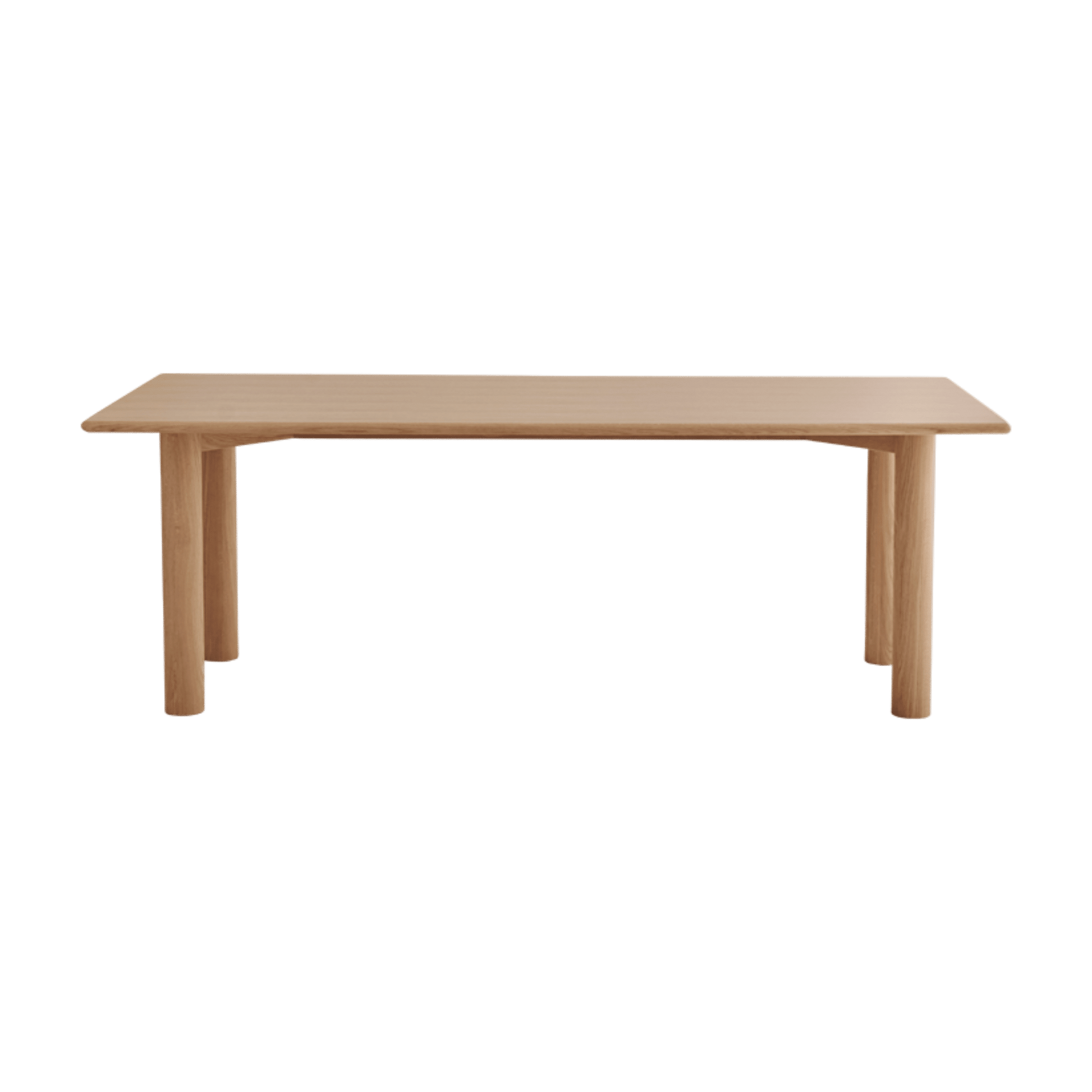 Rectangular dining table by My Store in natural oak finish, showcasing a sturdy wooden table with clean lines and smooth surface.