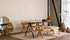 Half oval India Green marble dining table with glossy finish and V-frame legs, measuring 160x80 cm, by My Store.