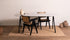 Celio Marble Dining Table by My Store with Bianco Carrara white marble surface and V-frame design, glossy finish.