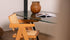 Celio Marble Dining Table in India Green with V-frame design, glossy finish, perfect for modern dining spaces.