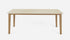 Rectangular marble dining table with Crema Marfil beige marble top and wooden frame, in good condition, 180x90 cm.