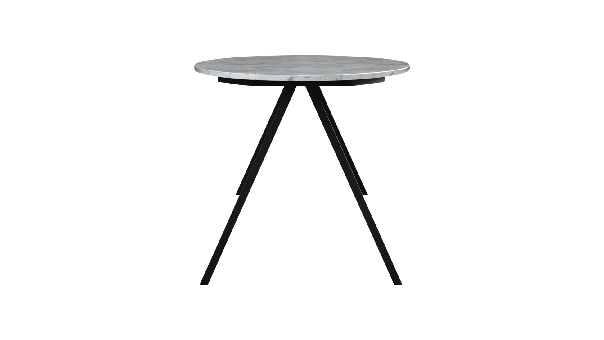Oval marble dining table in Bianco Carrara white with V-frame base, glossy finish, 160x90 cm, by My Store.