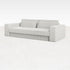 Off-white MINATO 5-seater sofa with plush cushions, modern design, and wooden legs, perfect for contemporary living rooms.